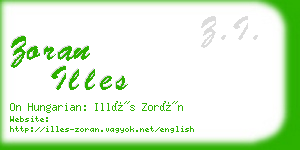 zoran illes business card